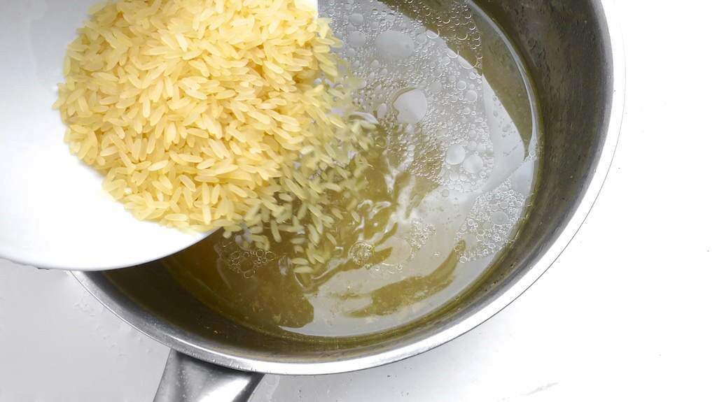 Add rice to broth BeHellenic